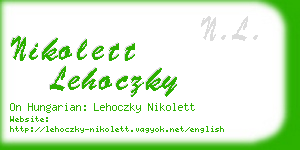 nikolett lehoczky business card